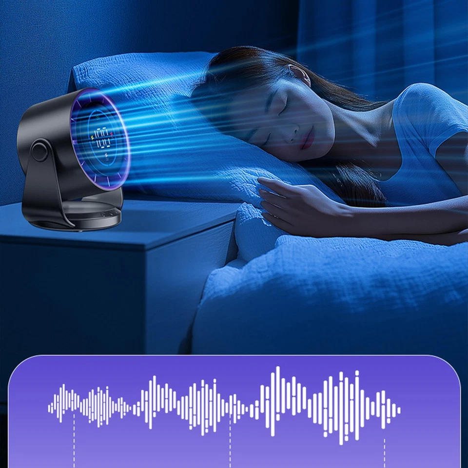 Portable Mini Fan With Silent Built-in 4000 Mah Polymer Battery - image 4 of 4