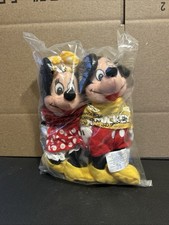 Mini Bean Bag Mickey  Minnie Mouse 8" The Disney Store NWT Unopened Package