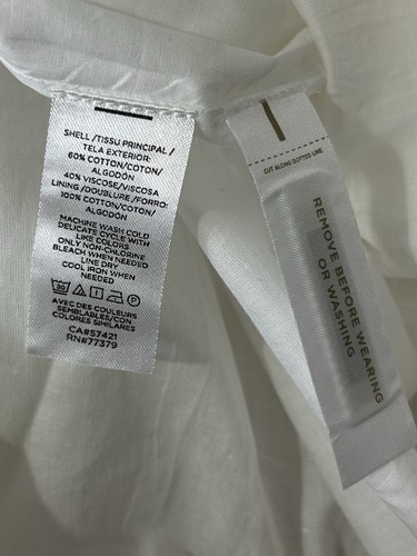Nuevo con etiquetas Vestido Ann Taylor Midi con Cinturón en Niveles Talla 6 Blanco Nupcial Forrado Sin Mangas - Imagen 7 de 8
