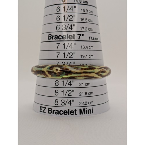 Authentische Alexis Bittar abgestufte Manschette Armband Leopardenmuster 275 $ Größe 8" - Bild 5 von 5