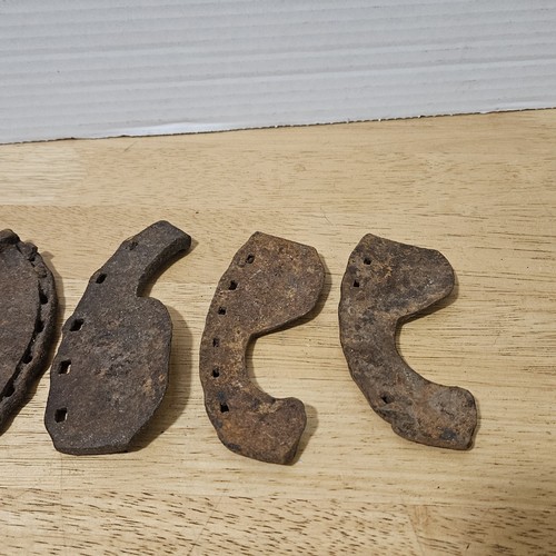 Vintage Konvolut Ochsen Ochsen Schuhe alt Gusseisen Bauernhof primitiv rustikal - Bild 7 von 9