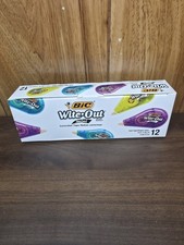 BIC Wite-Out Brand Mini Instant Correction Tape, White, 12-Count Pack