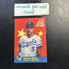 B50b #3 George Brett Kansas City Royals 1986 fleer All-Star team￼