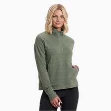 KÜHL Women's ACCEL 1/2 Zip fleece pullover in green size small