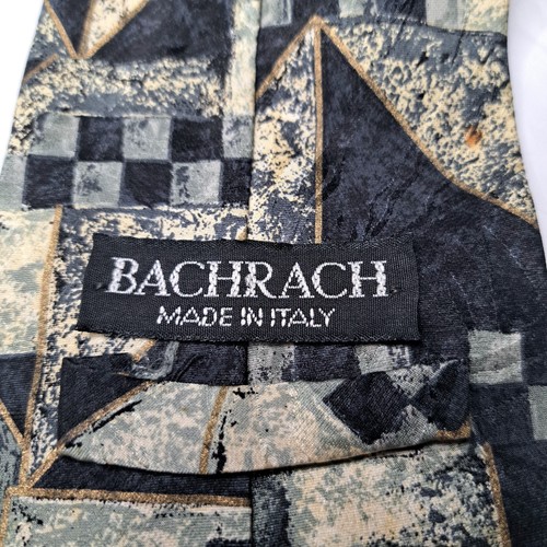 Bachrach Krawatte 100% Seide Herren Made In Italy Nieten Strass - Bild 5 von 9