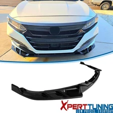 Fits 21-22 Honda Accord IKON V3 Gloss Black PP Front Bumper Lip Spoiler 3PCS PP