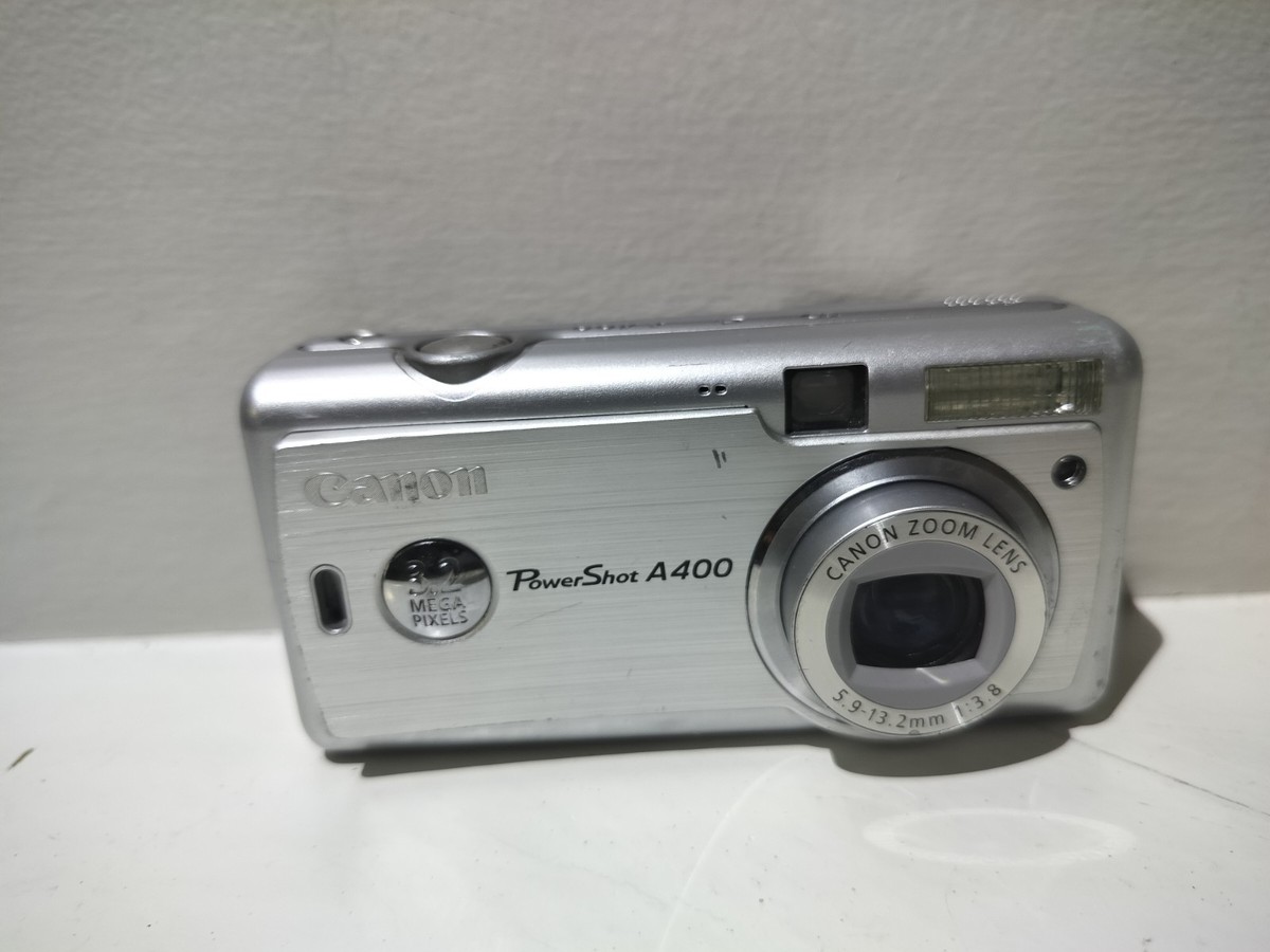 新品同様 動作品 平成レトロ CCD Canon PowerShot A200 Canon PowerShot A200 2.0MP Digital Camera - Metallic Silver