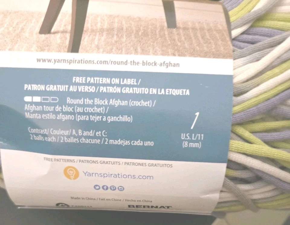 Lote de hilo Bernat Home Dec cerca lila 4 madejas 8,8 oz ea raro encontrar Foto 4 de 4