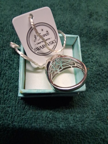 Size 10 Rhodium/Sterling Men's Ring Made With Zirconia From Swarovski (1016) - Picture 8 of 20