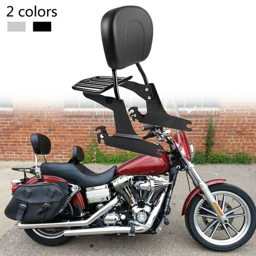 2 Color Backrest Sissy Bar Luggage Rack Detachable Rear For Harley Dyna 06-18* - Picture 2 of 11