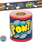 Teacher Created Resources Superhero Straight Rolled Border Trim, 50 Feet