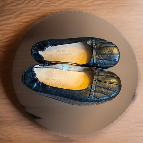 NP. 149.00€ HAFLINGER Ballerinas BREITE FÜSSE schwarz Echt Leder Größe 41 26,5cm - Bild 2 von 11