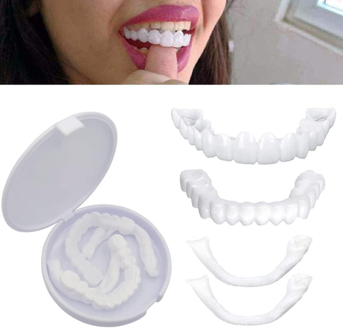 Top and Bottom Fake Teeth Cover the Broken and Missing Tooth Snap on Instant & C - Picture 11 of 12