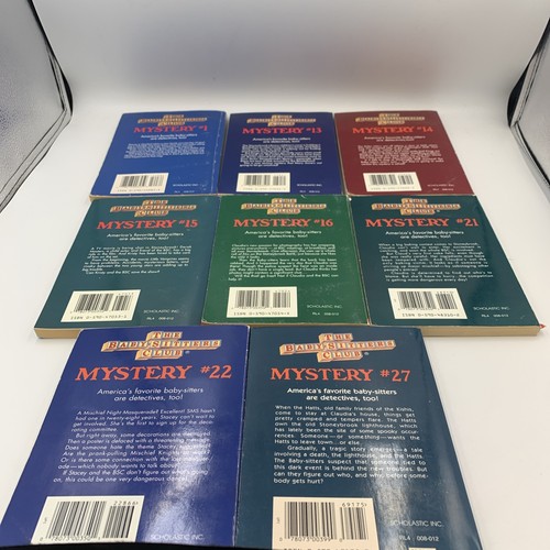 Vintage The Babysitters Club Books Mix Lot of 8 by Ann M. Martin Mystery Series - Picture 2 of 6