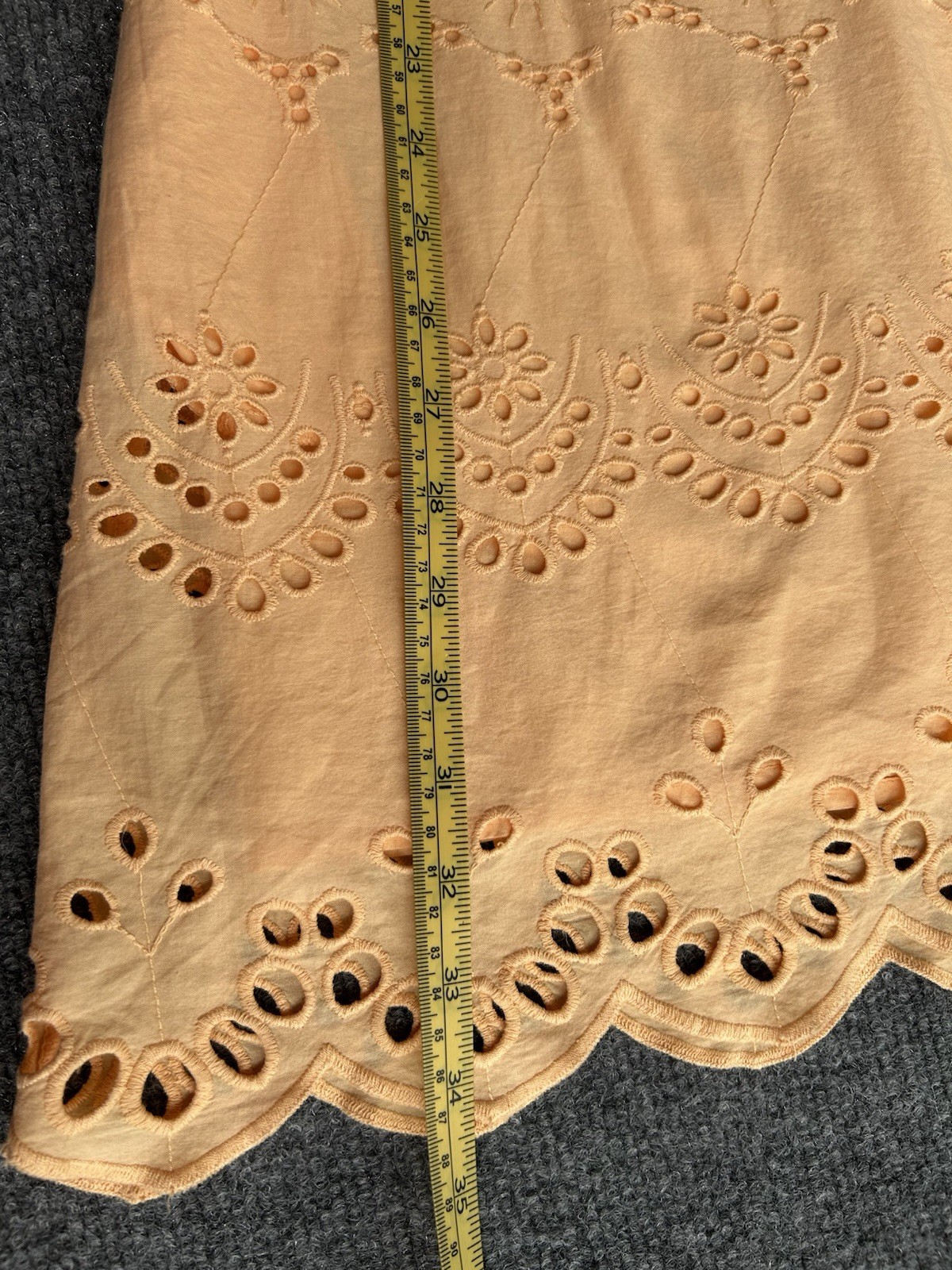 Universal Thread Peach Eyelet Lace Shift Dress Mo… - image 12