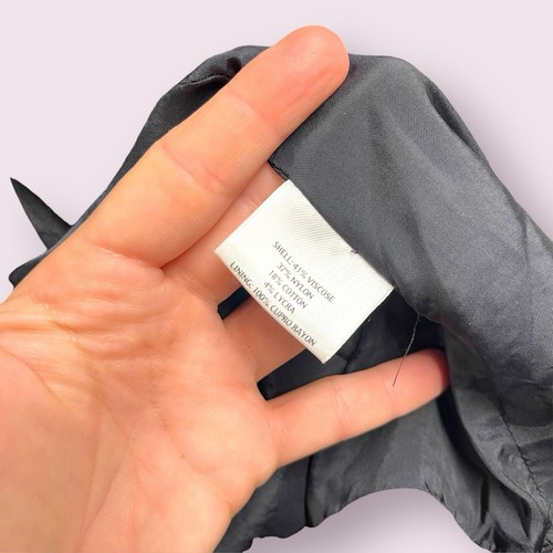 Eileen Fisher Mantel Einknopf Cape schwarz Webstrick Medium Designer - Bild 6 von 6