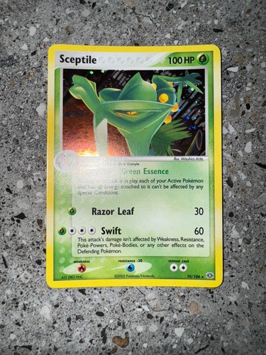 Pokemon TCG Cards Sceptile 10/106 Emerald Holo Rare MINT - Picture 3 of 4