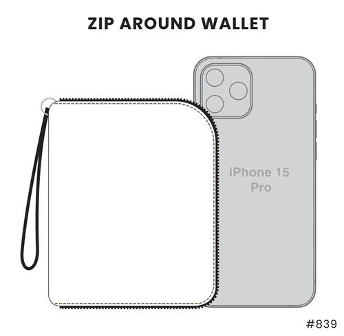 Chala Highland Cow umlaufender Reißverschluss Geldbörse Kalbsleder 4,5 x 5,5 x 1 Neu mit Etikett - Bild 5 von 5