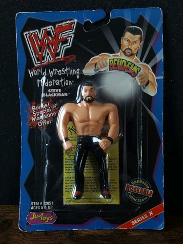 Vtg 1998 WWF WWE Steve Blackman BEND-EMS Just Toys...