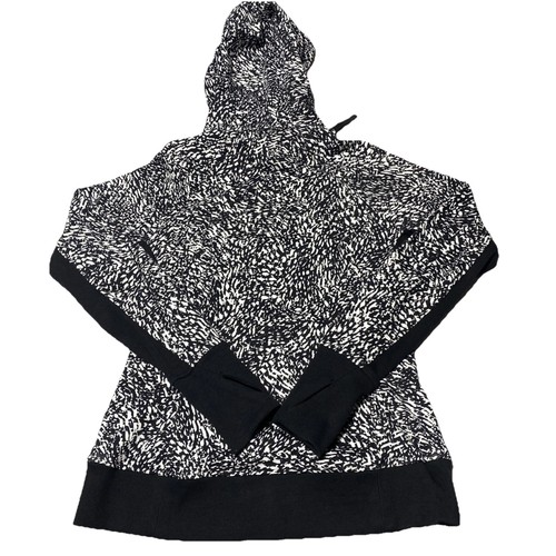Chaqueta con Capucha Athleta Para Mujer Pequeña Negra Blanca Athleisure Cremallera Completa Agujeros para Pulgares - Imagen 3 de 13