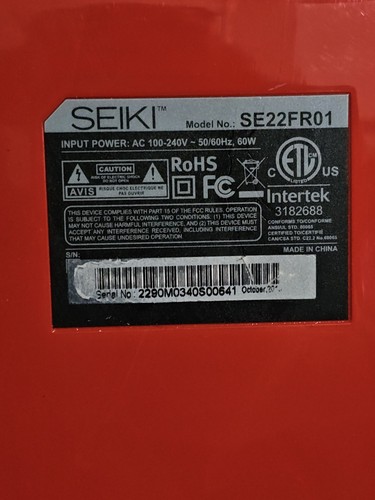 Seiki SE22FR01 22" 1080p LED Retro TV Monitor Mid Century Style Repair/Parts - Picture 8 of 23