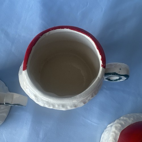Tazas de Papá Noel guiñando un ojo vintage Lipper y Mann asas NOEL Japón casi perfectas - Imagen 8 de 12