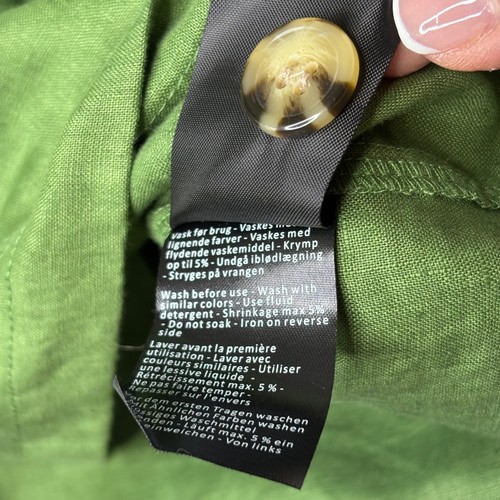 Masai Copenhagen Leinenhemd Damen Größe M Künstlerkittel grün Knopfleiste - Bild 8 von 10