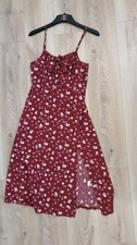 Burgundy midi summer dress