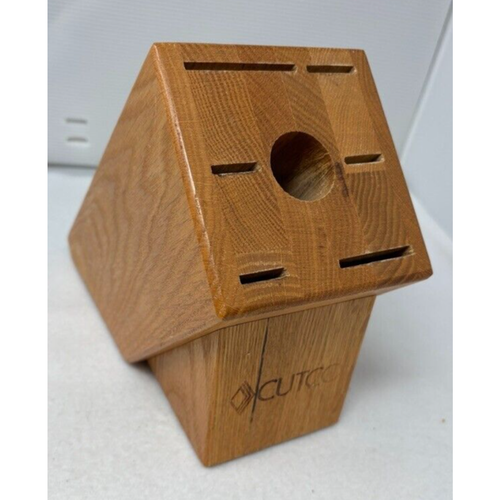 CUTCO Bloque de cuchillos Juego de cocina de 7 ranuras Roble miel Bloque de cuchillos - Imagen 2 de 4