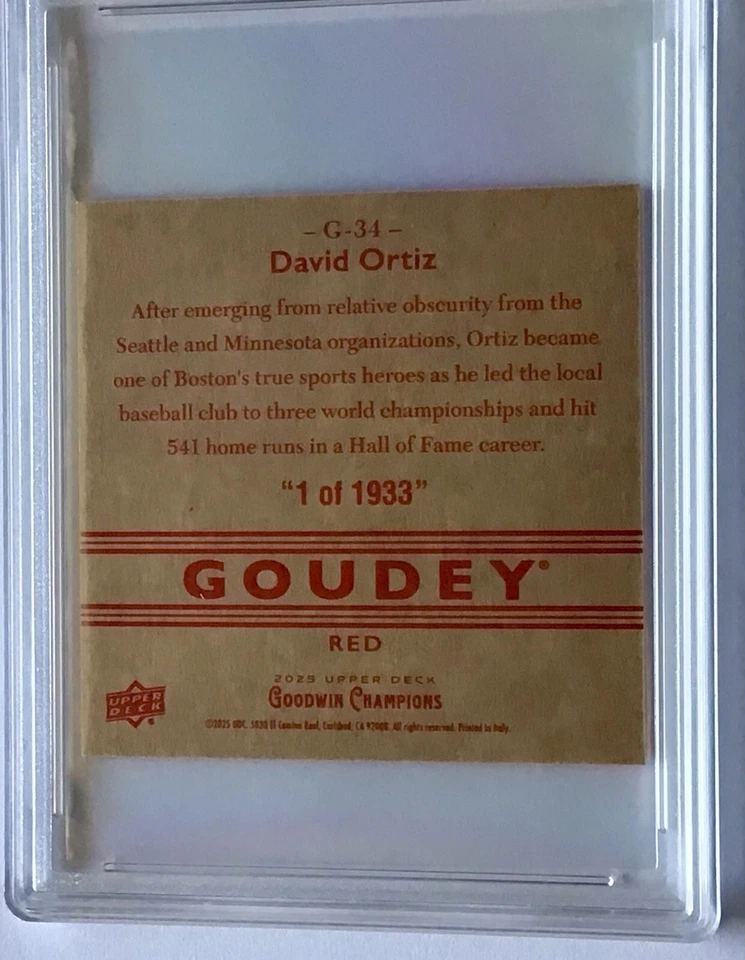 Goodwin Champions 2025 David Ortiz Goudey EJE 10 Foto 4 de 4
