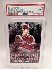 2018 Topps SHOHEI OHTANI RC Legends in the Making-BLACK #2, PSA 9