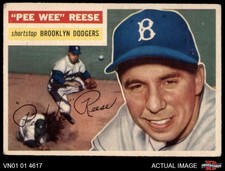 1956 Topps #260 Pee Wee Reese Dodgers HOF 2 - GOOD