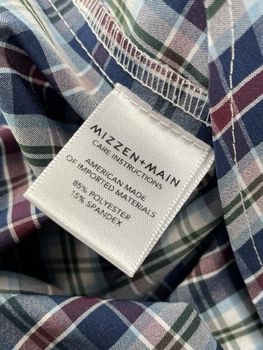 Camisa Mizzen + Principal Para Hombre Ajuste Medio Rendimiento Elastizada Botón Arriba Sotavento - Imagen 9 de 10