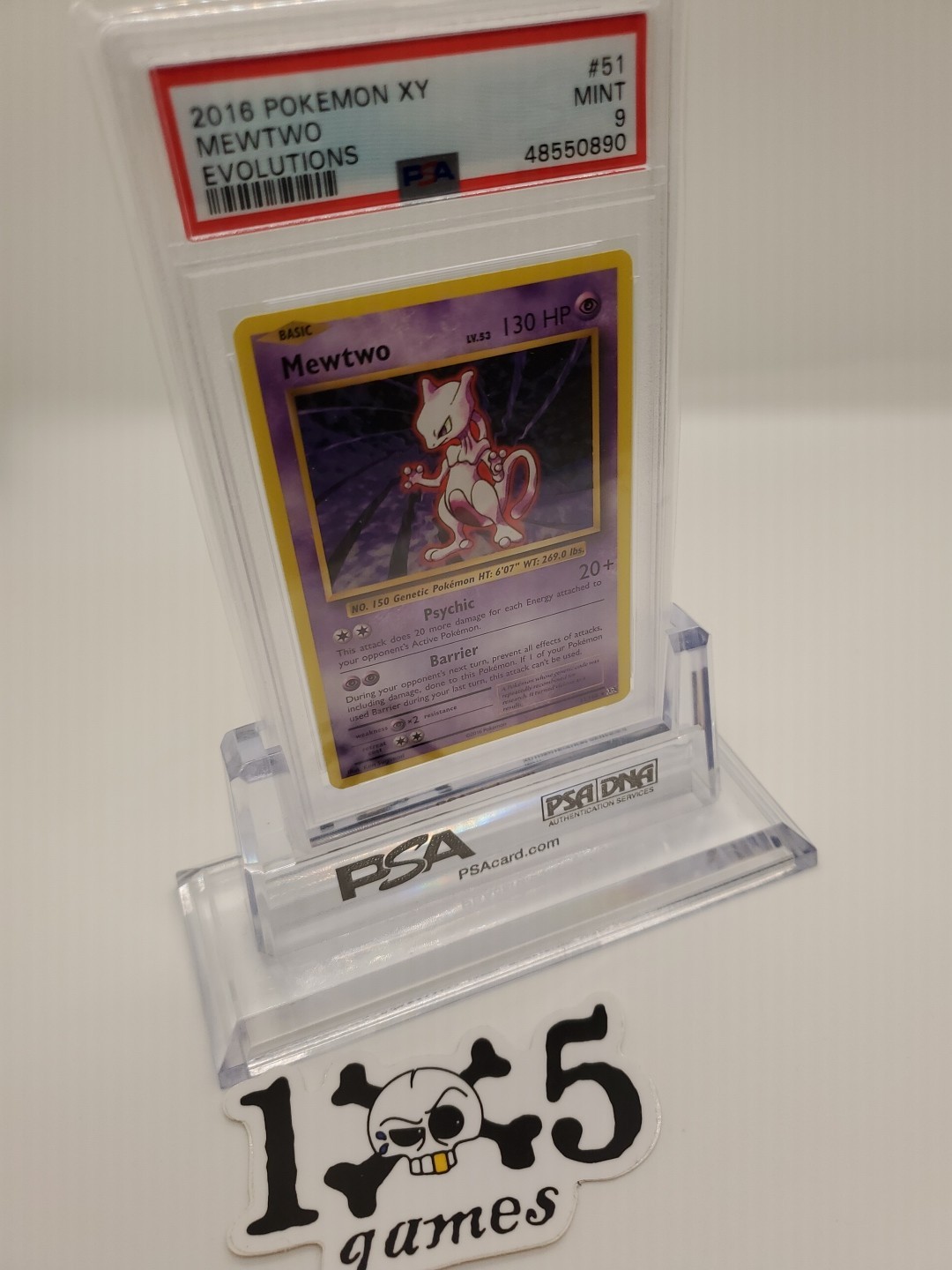 2016 Pokemon XY Evolutions Mewtwo #51 PSA 9