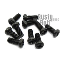M2.5 x 6mm, Phillips Pan Head Screws, Steel, Black