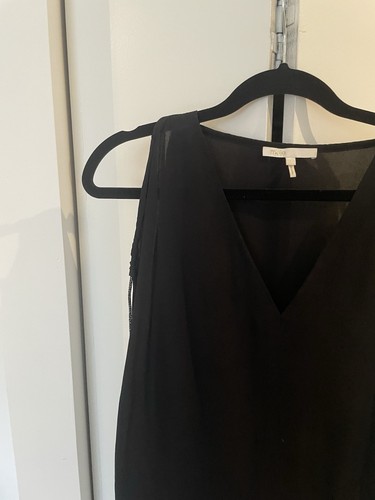 Vestido para mujer Maje negro algodón plata corbata cinturón sin mangas talla 1 - Imagen 3 de 14