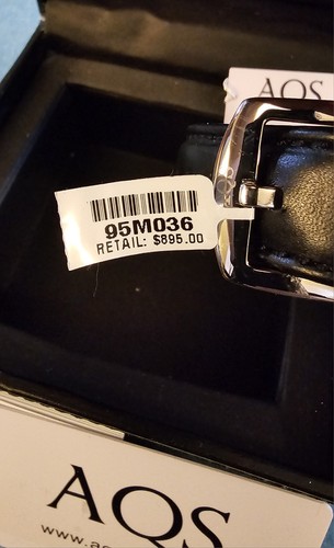 AquaSwiss Chronograph prism Black Dial W/ Date New In Box With Papers - Picture 7 of 7