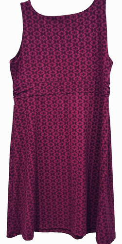 Eddie Bauer Midikleid ärmellos Faux Wickel V-Ausschnitt Stretch dunkelfuchsia Gr. 2XL - Bild 2 von 9