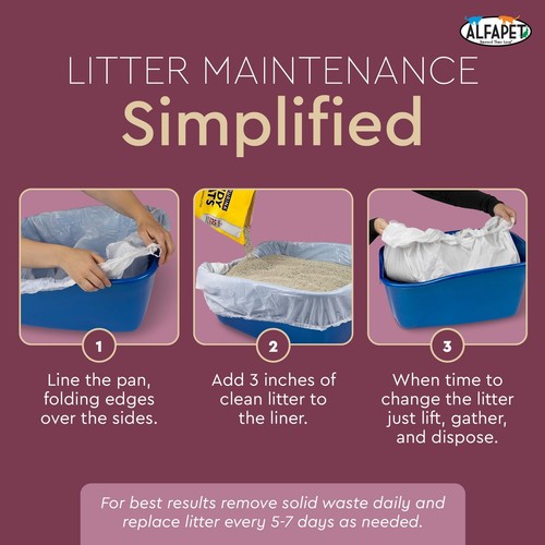 Elastic Cat Litter Box Liners - Large 12 Count - Tear-Resistant Cat Litter Ba... - Picture 3 of 8
