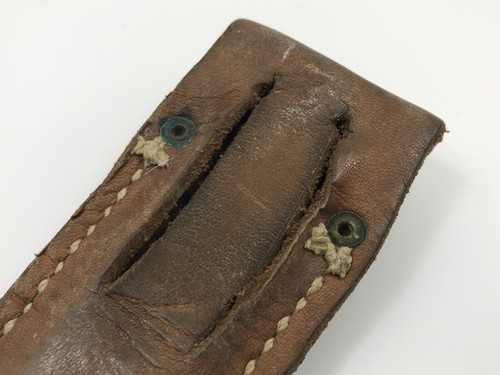 Vintage Brown Leather Sheath 4.25" Closed Pocket Knives Snap & Flap 11378-M - Picture 3 of 7