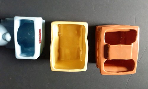 Vintage Shawnee Train Planter 3 Piece Marked U.S.A. - Picture 7 of 8