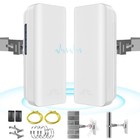 5.8GHz Point to Point Outdoor Wireless Bridge with 2 100 Mbps Ports and Brack...