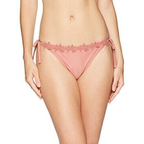 Traje de baño Mae para mujer Lara encaje corbata lateral parte inferior de bikini bronce medio - Imagen 2 de 6