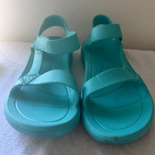Teva Shoes Womens Size 11 Teal Sandals Hook  Loop Lightweight Hurricane Drift