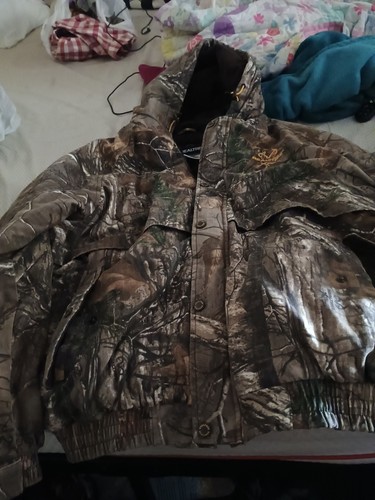 REALTREE Xtra Camo Full Zip Hooded Jacket Mens L Hunting Winter Thick Heavy - Picture 1 of 6