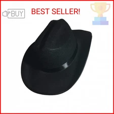 Rhode Island Novelty Black Cowboy Felt Hat Youth Size, One Per Order