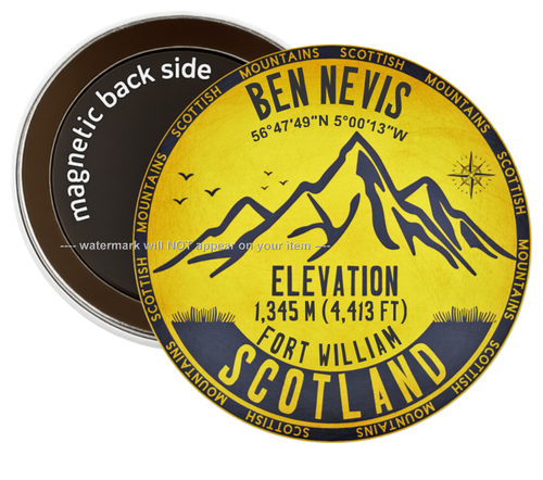 BEN NEVIS Escocia - Imán redondo para nevera #M2916 - Imagen 5 de 14