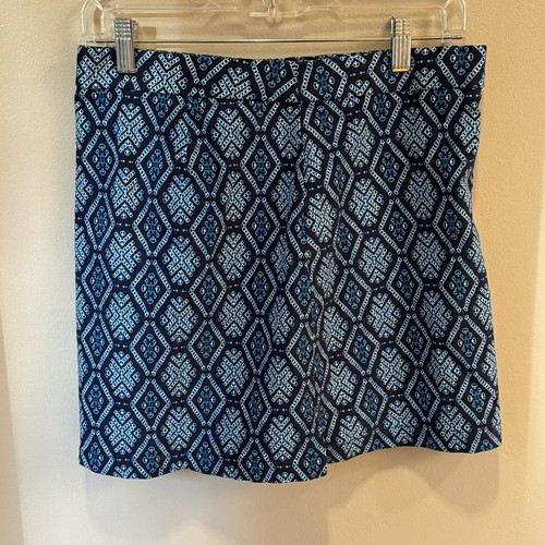 Rafaella Comfort S Blue A-Line Skort Skirt Shorts Stretch Side Slits Golf Tennis - Picture 2 of 7