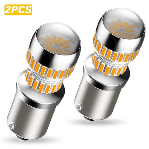 2-10x 1156 BA15S CAR AMBER 54 GLOBE LED BRAKE REVERSE TURN STOP TAIL LIGHT BULB - Picture 12 of 16