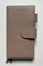 Moterm Weeks Leather  Planner Cover Pebble Taupe Bag & Box